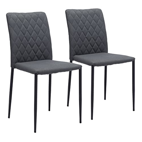 Zuo Modern Dining Chair (Set of 2) Gray Harve