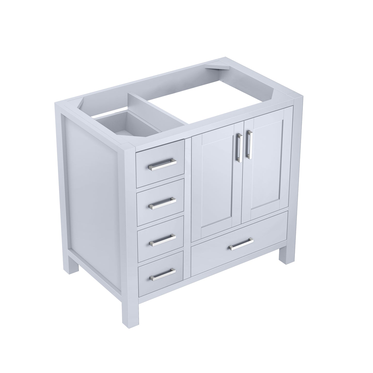 Jacques 36" White Vanity Cabinet Only - Right Version