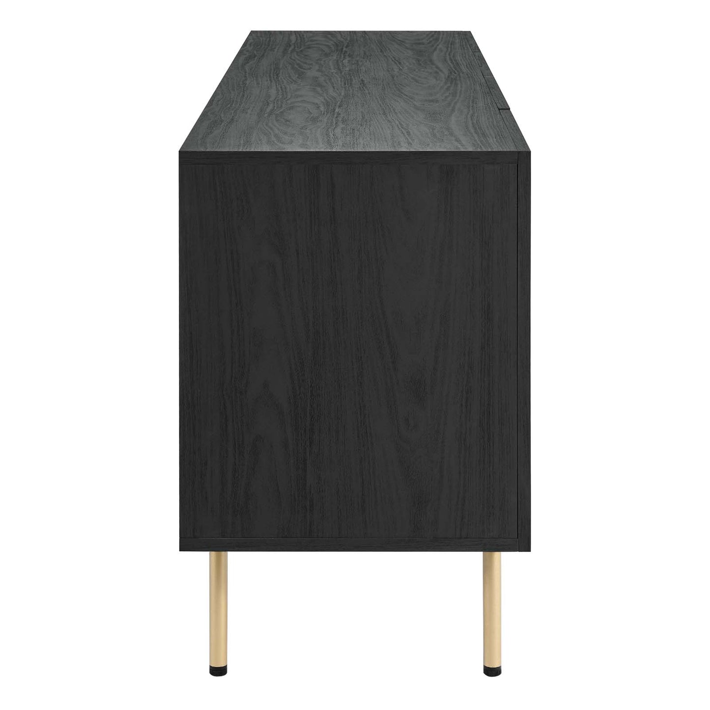 Modway Chaucer Modern Wood Grain Buffet Table Sideboard in Black