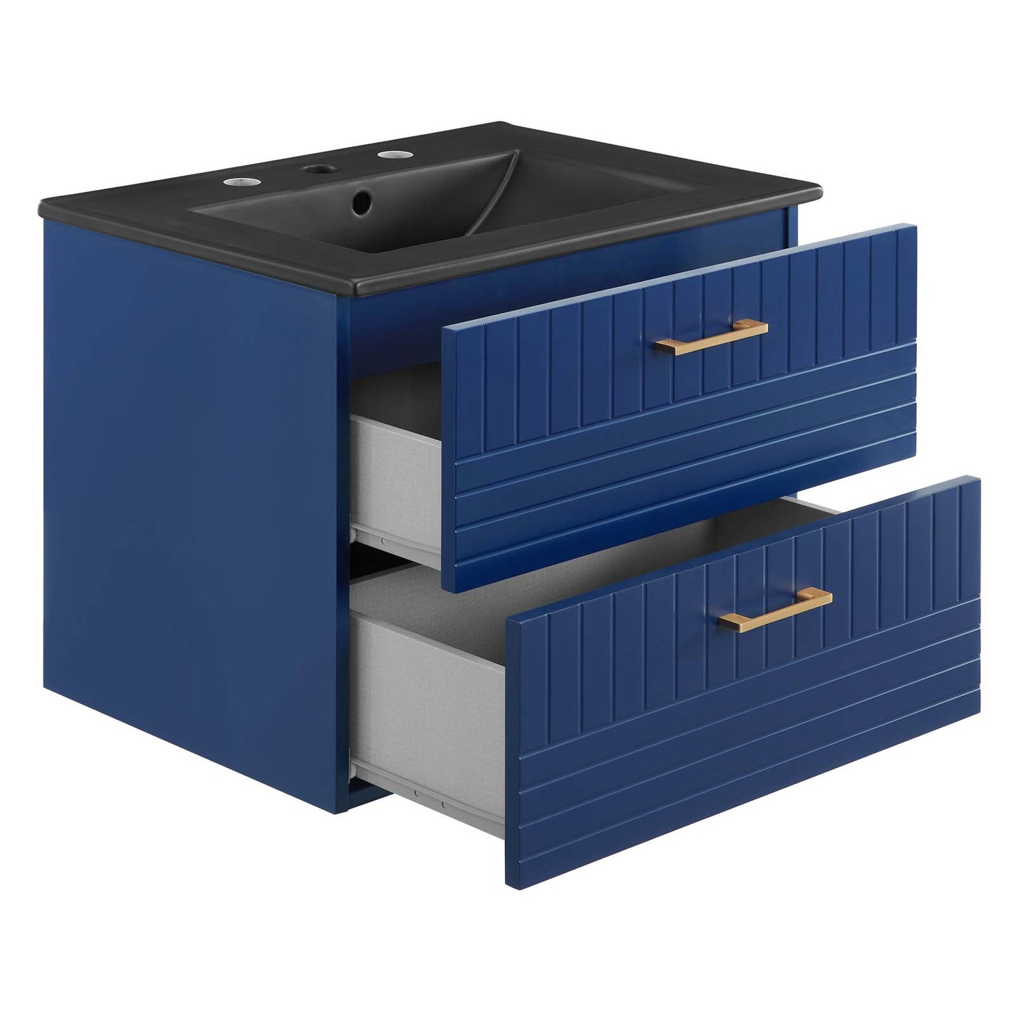 Modway Daybreak 24" Wall-Mount Bathroom Vanity in Blue Black