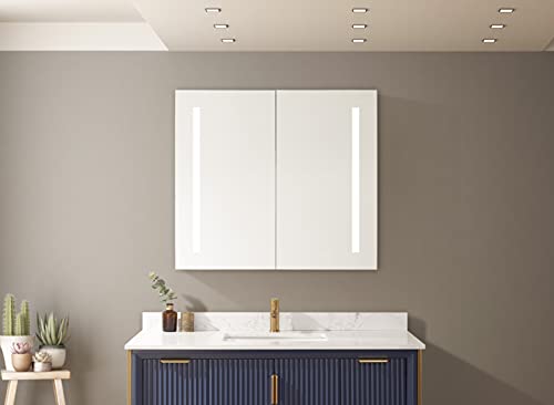 VINNOVA Rieti 36" Rectangle Frameless LED Lighted Bathroom Vanity Medicine Cabinet Wall Mounted Mirror