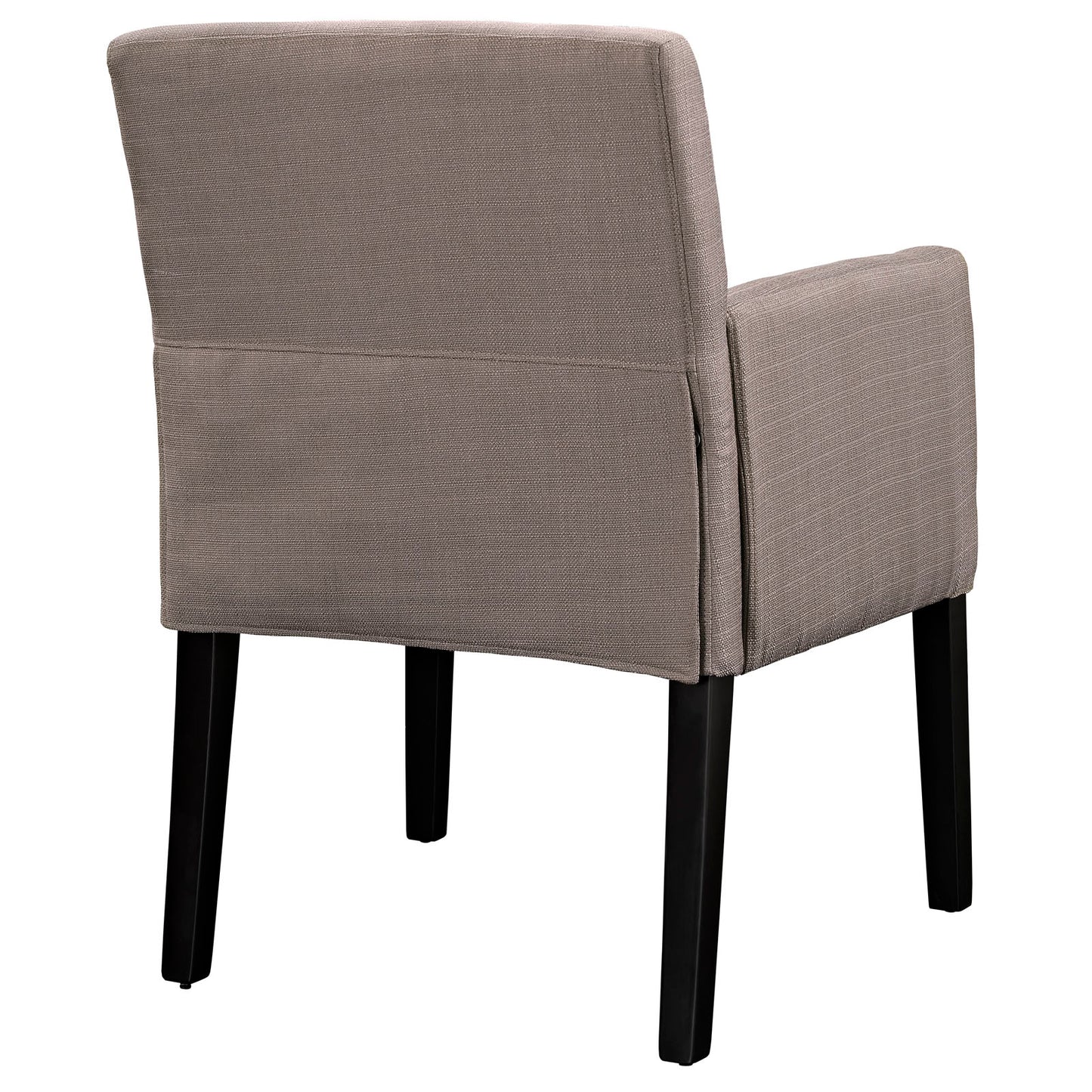 Modway Chloe Upholstered Fabric Modern Farmhouse Dining Arm Accent Chair in Gray - Set of 2