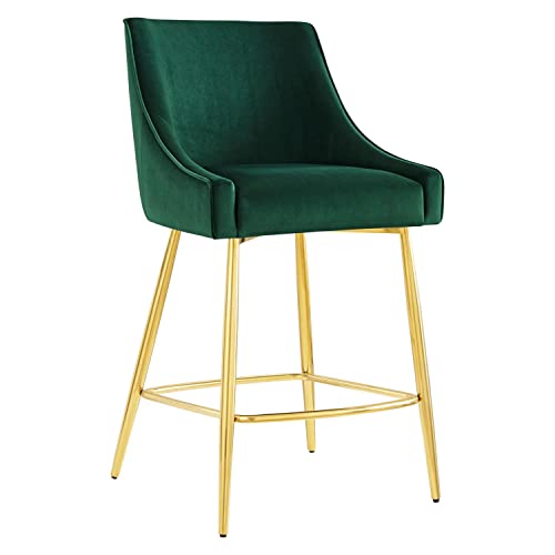 Modway Discern Performance Velvet Counter Stool with Green Finish EEI-5474-GRN