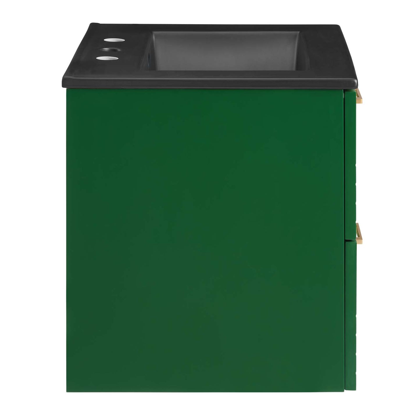 Modway Daybreak 24" Wall-Mount Bathroom Vanity in Green Black