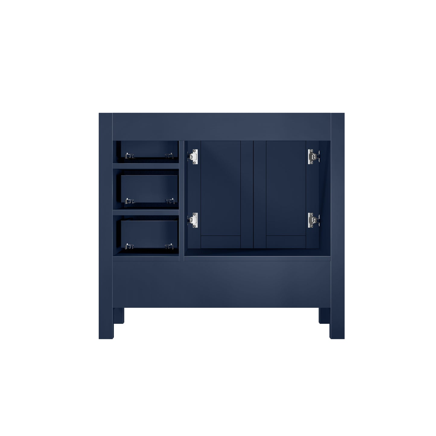 Jacques 36" Navy Blue Vanity Cabinet Only - Left Version