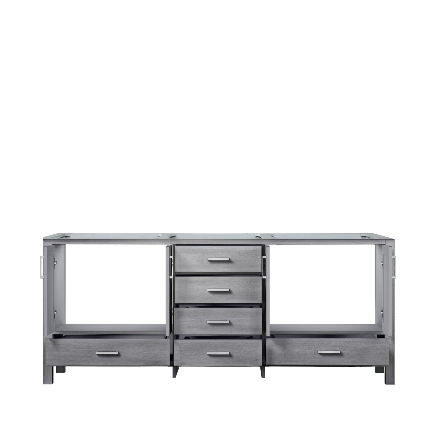 Jacques 80" Distressed Grey Vanity Cabinet Only