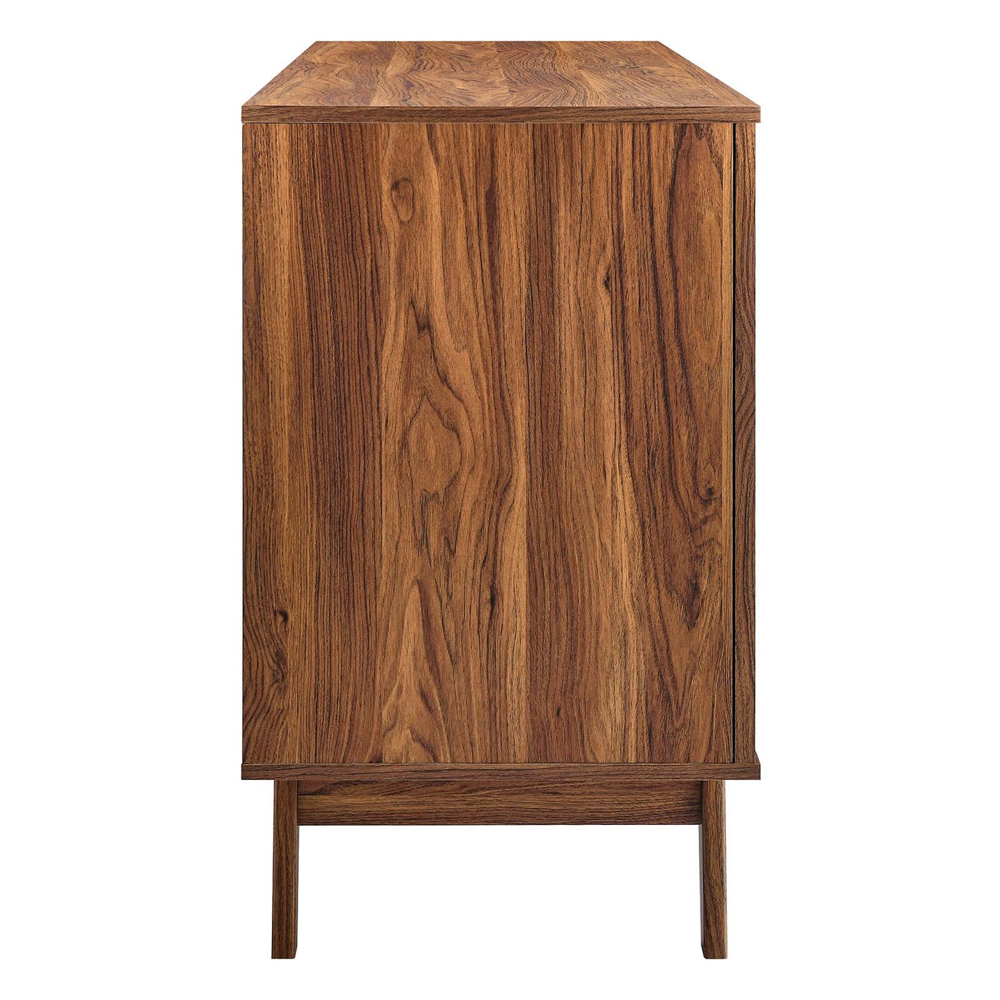 Modway Soma 59" Rattan High TV Stand Sideboard, Walnut