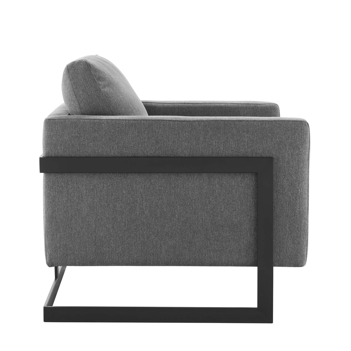 Modway Posse Upholstered Sofas/Sectionals/Armchairs, Black Charcoal