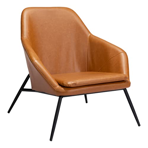 Zuo Modern - Manuel Accent Chair Tan - Modern - Seating - Steel, Plywood, Foam, 100% Polyurethane - Indoor - 31.1in Height