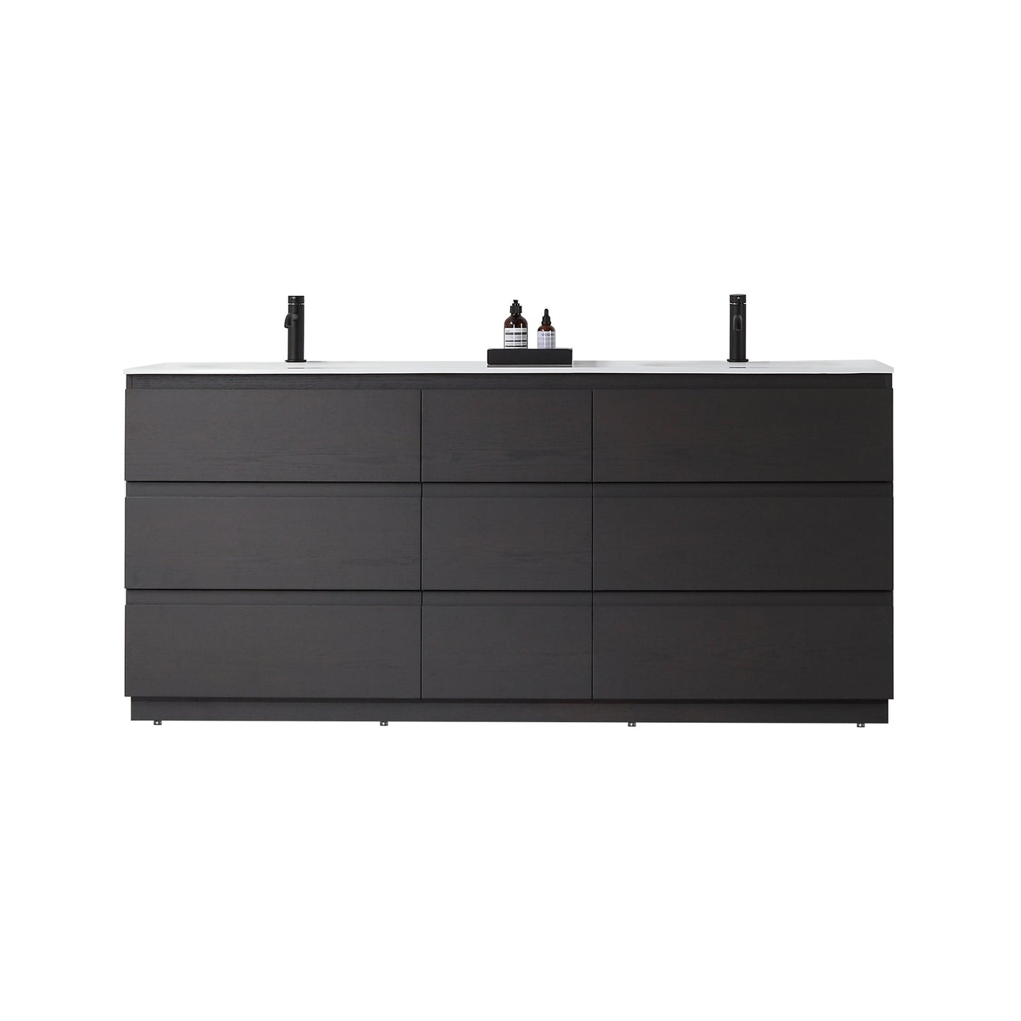 ROTHENBURG 72” CHARCOAL FREESTANDING MODERN BATHROOM VANITY