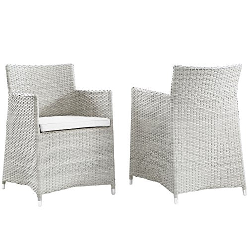 Modway EEI-1505-GRY-WHI Junction Dining Outdoor Patio Armchair