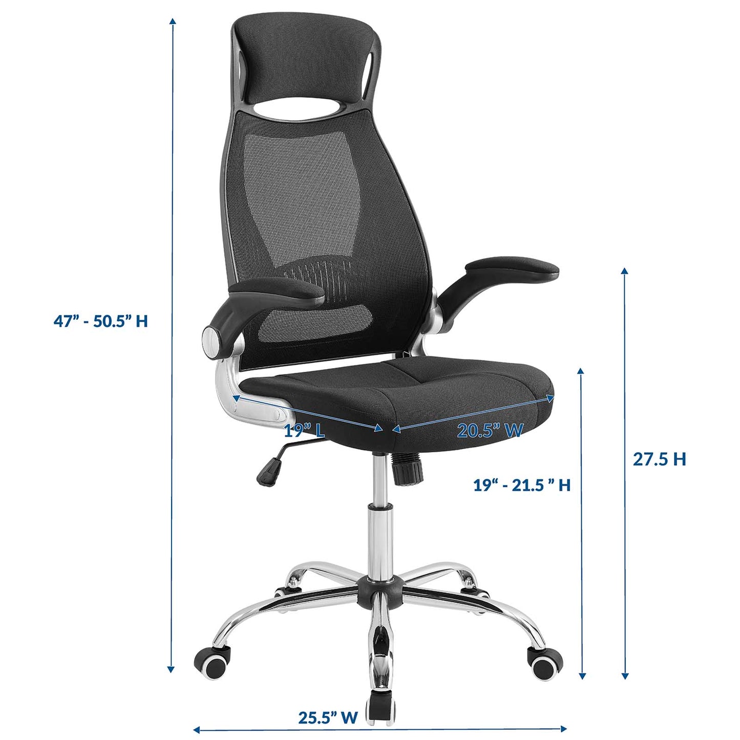 Modway Expedite High Back Tall Ergonomic Computer Desk Office Chair In [COLOR}