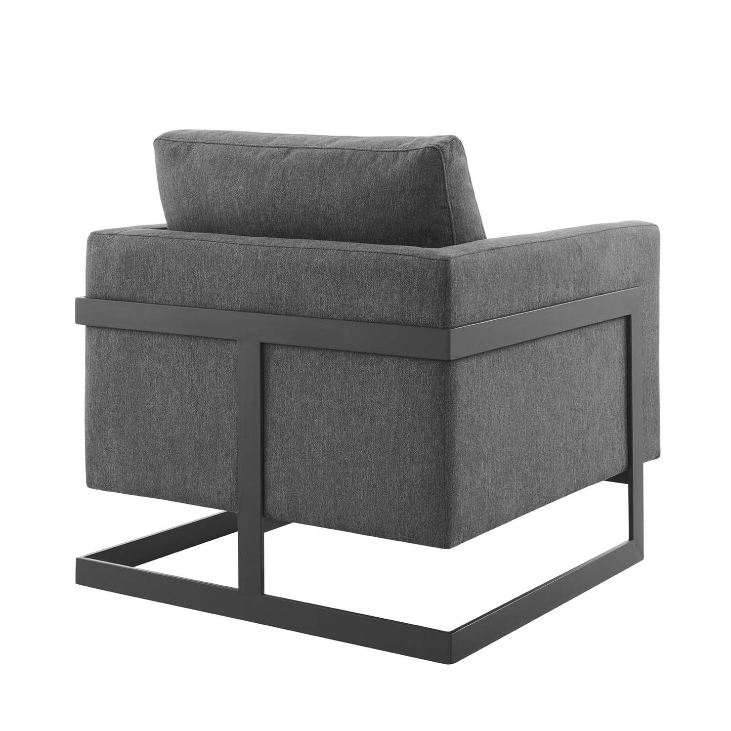 Modway Posse Upholstered Sofas/Sectionals/Armchairs, Black Charcoal