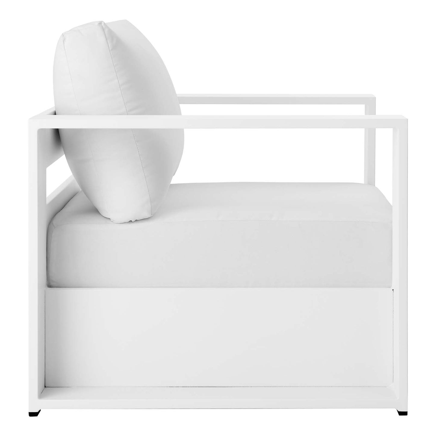 Modway Tahoe Patio Aluminum Armchair with White White Finish EEI-5675-WHI-WHI