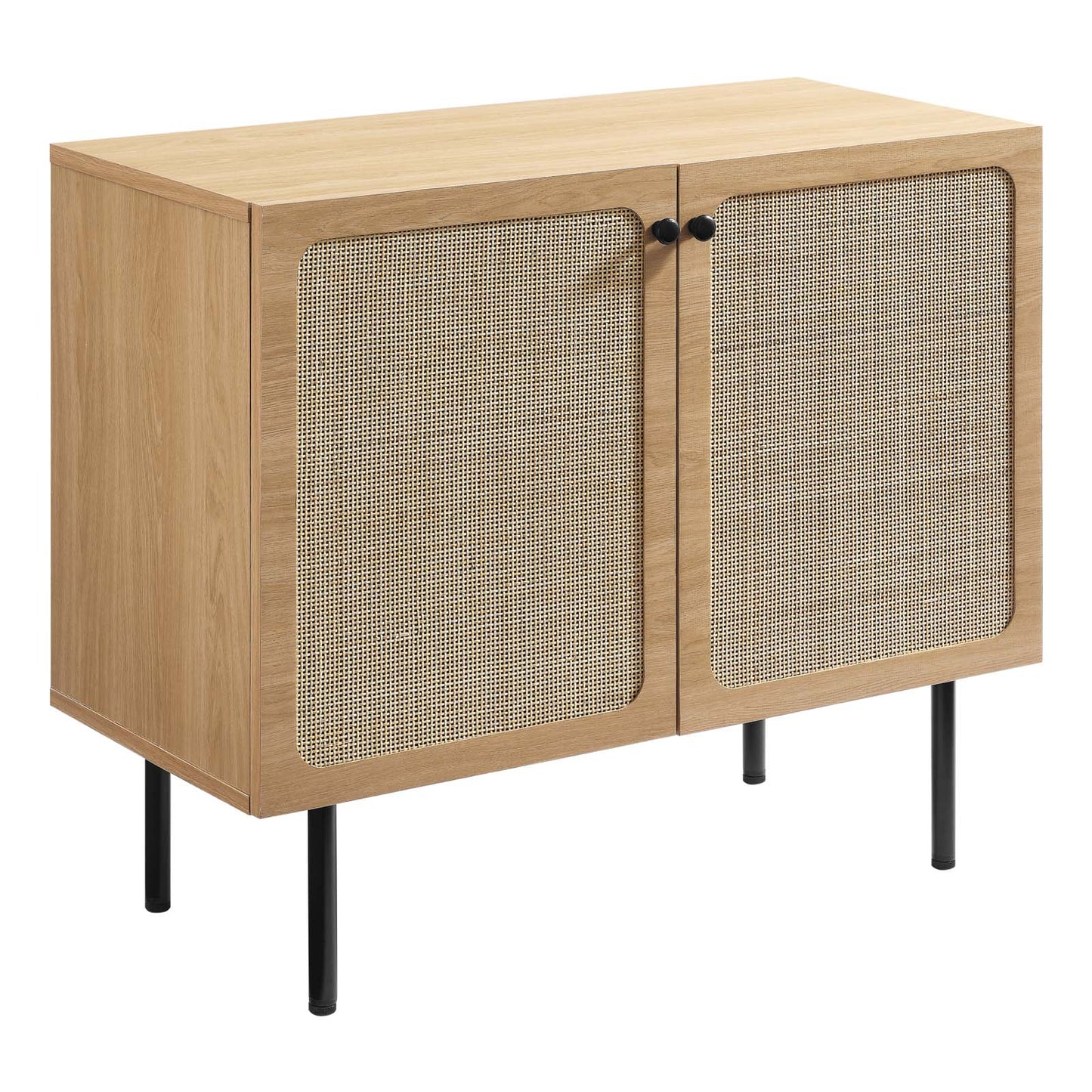 Modway Chaucer Modern Wood Grain Display Accent Cabinet in Oak