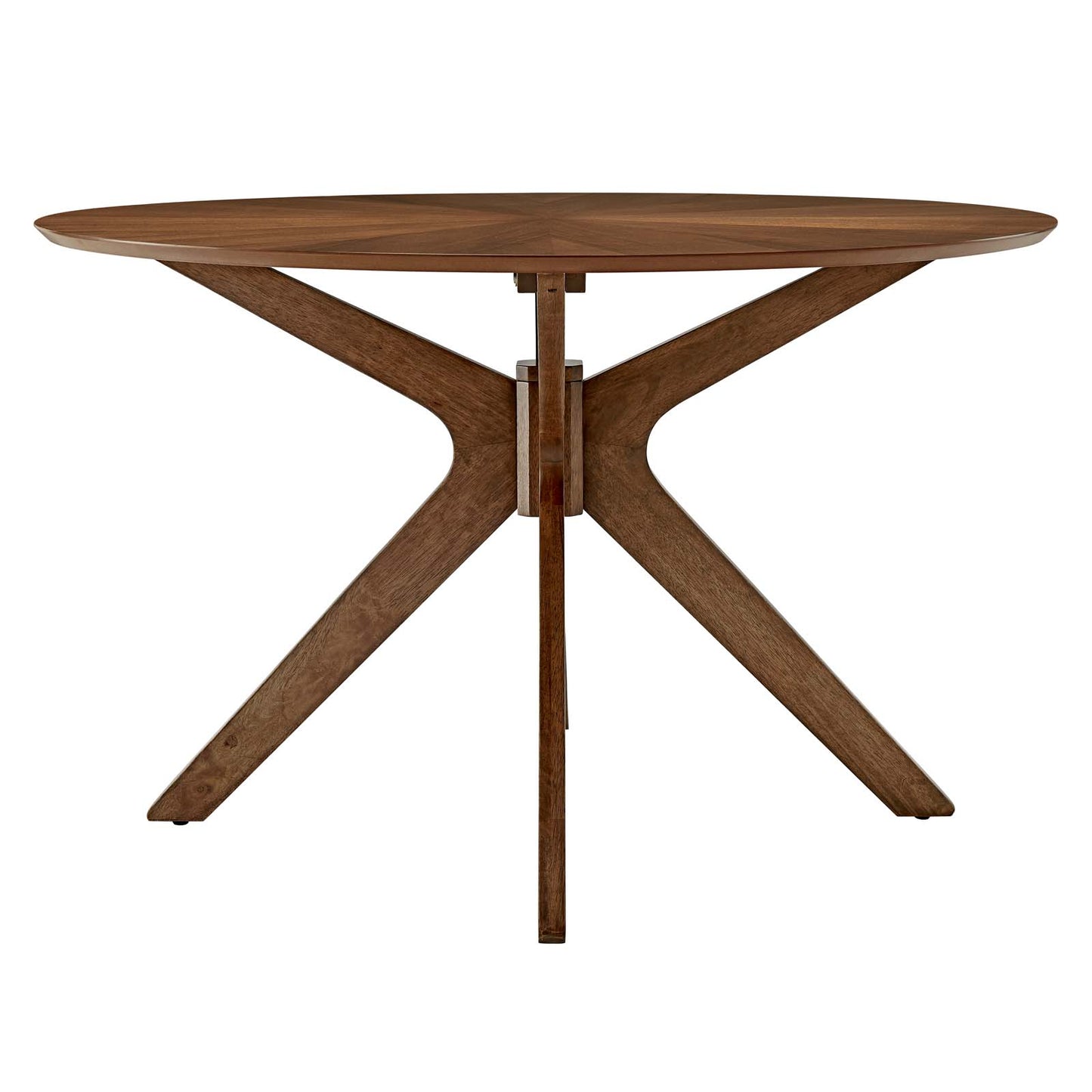 Modway Crossroads 63" Oval Wood Dining Table, Walnut