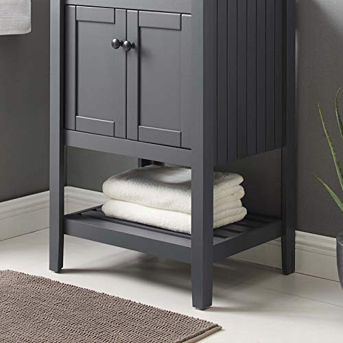 Modway EEI-3919-GRY Prestige 23" Bathroom Vanity Cabinet in Gray (Sink Basin Not Included), 23 Inch