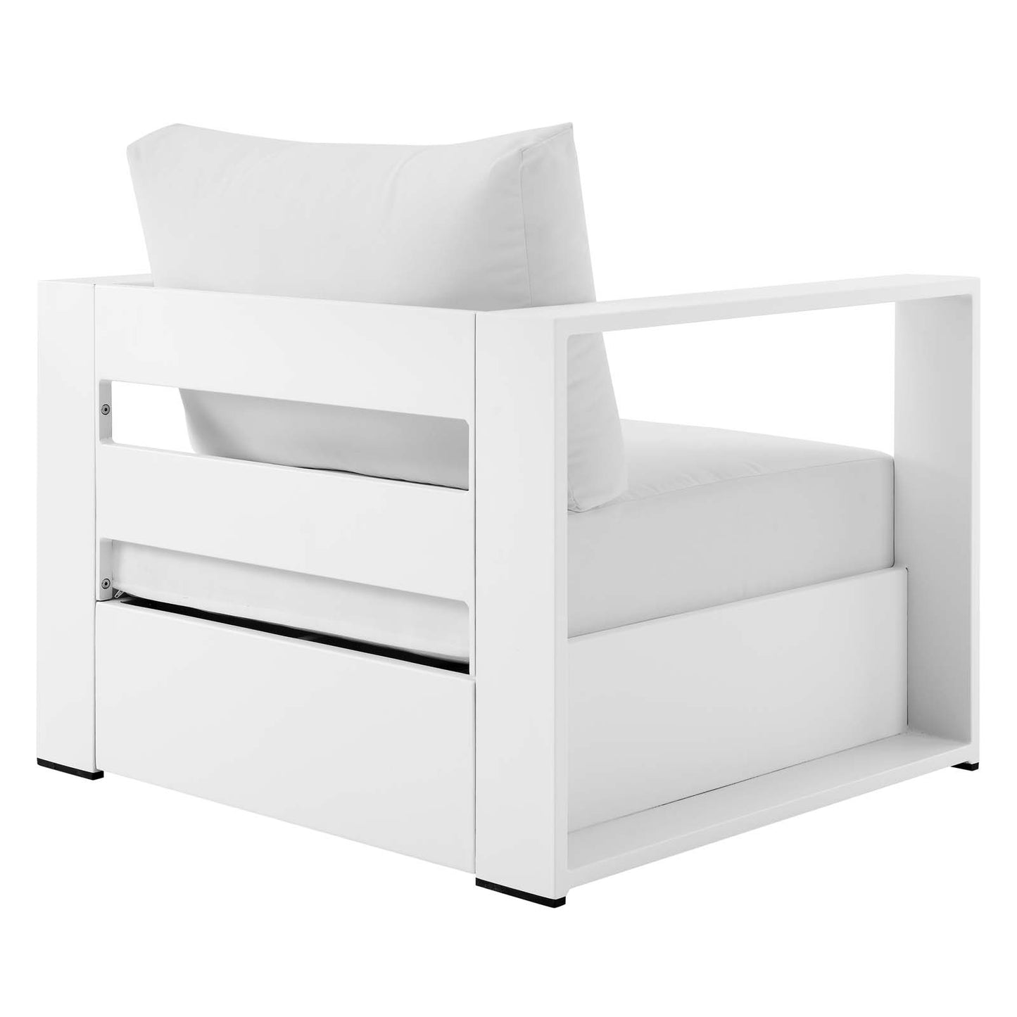 Modway Tahoe Patio Aluminum Armchair with White White Finish EEI-5675-WHI-WHI