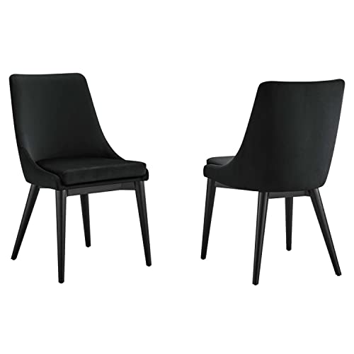 Modway Viscount Velvet Set of 2 Dining Chairs with Black Finish EEI-5816-BLK