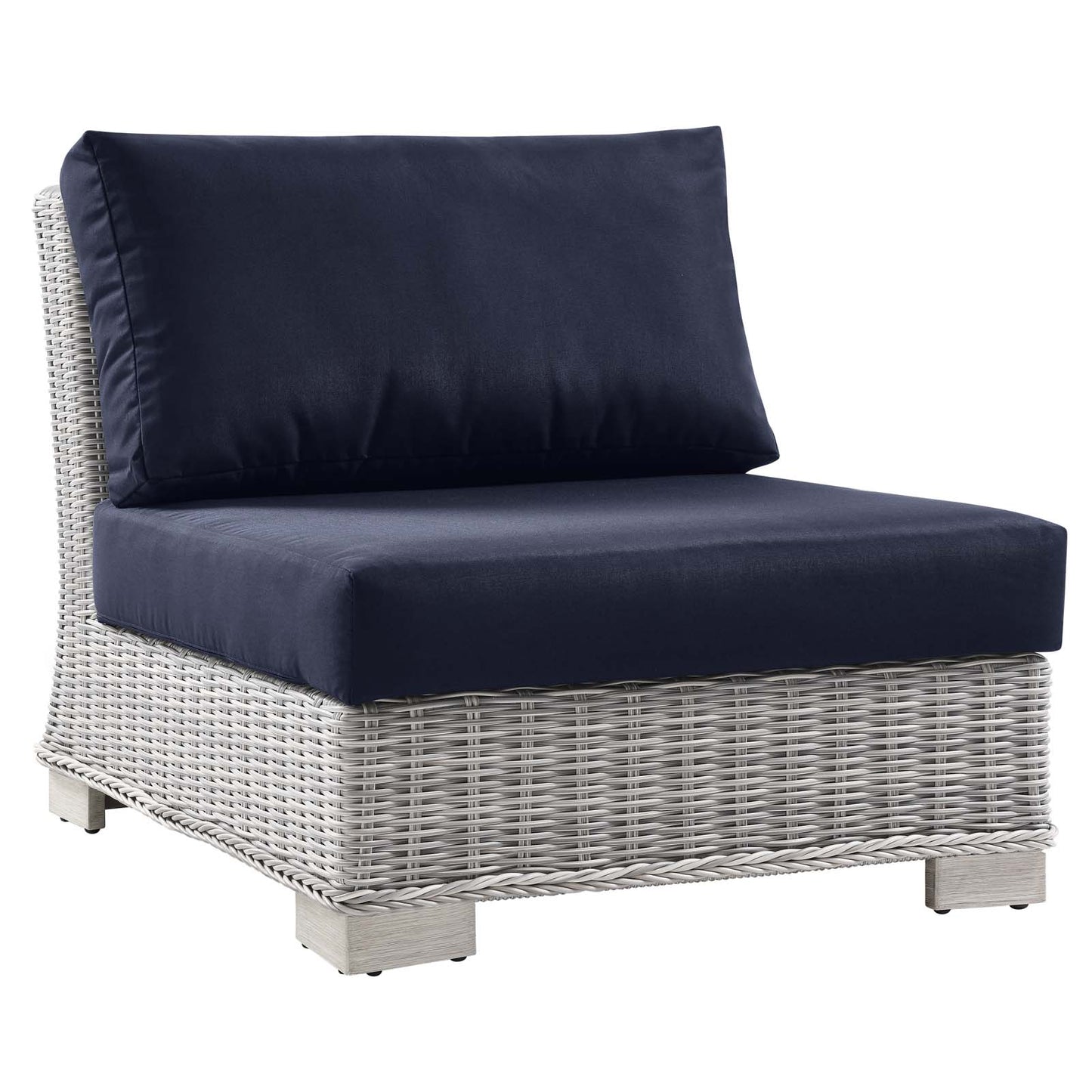 Modway EEI-4847-LGR-NAV Conway Patio Chair, Light Gray Navy