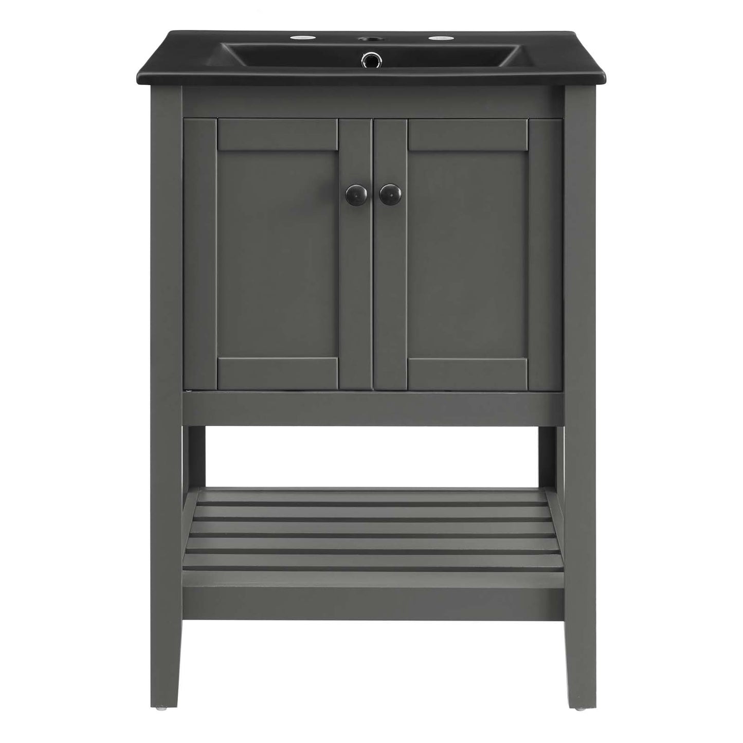 Modway Prestige 24" Bathroom Vanity with Sink in Gray Black