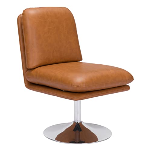 Zuo Modern - Rory Accent Chair Brown - Modern - Seating - Steel, Foam, 100% Polyurethane - Indoor - 35in Height