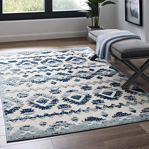 Vintage Floral Persian Medallion Indoor/Outdoor Area Rug