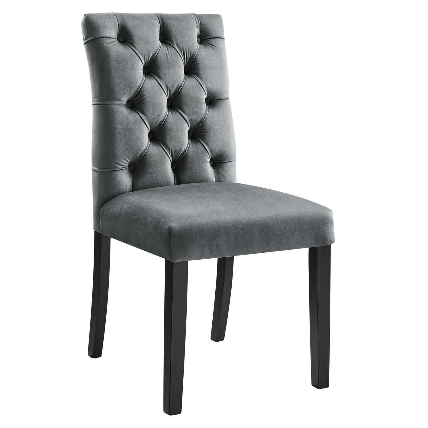 Modway Duchess Velvet Set of 2 Dining Chairs with Gray Finish EEI-5011-GRY