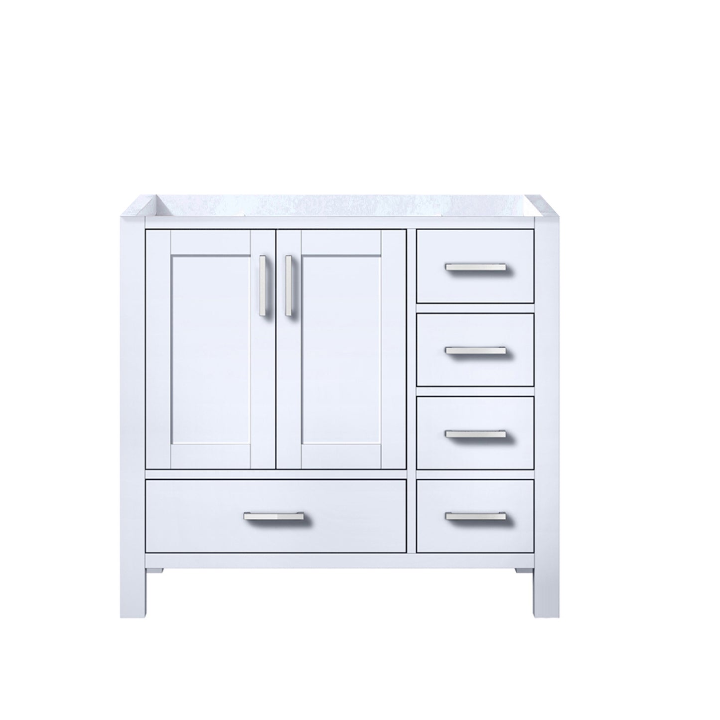 Jacques 36" White Vanity Cabinet Only - Left Version