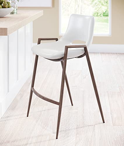 Zuo Modern Counter Chair (Set of 2) White Desi