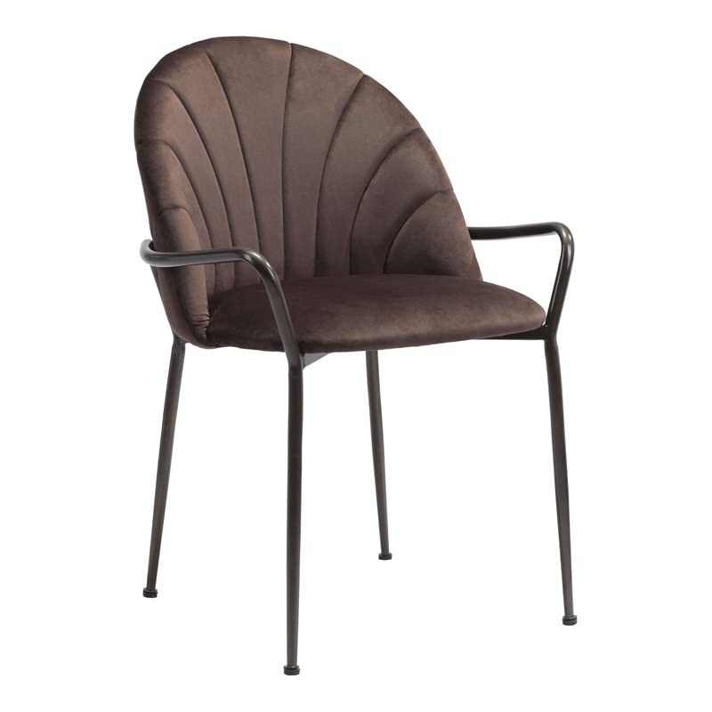 Zuo Modern Kurt Dining Chair, Dark Brown, Brown