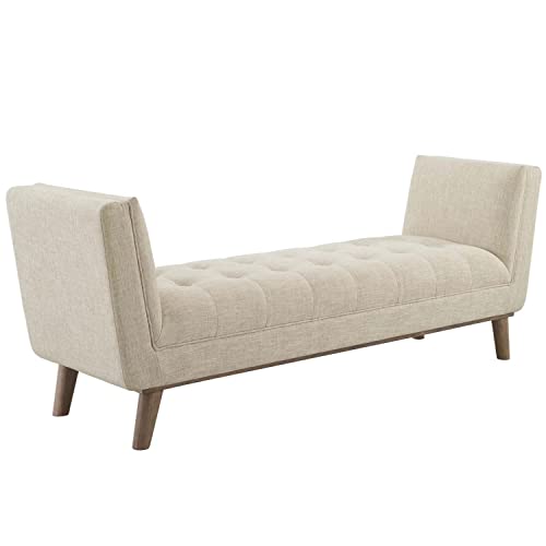 Modway Tufted Button Upholstered Fabric Accent Bench