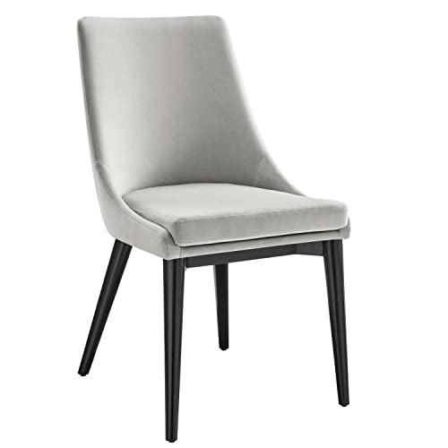 Modway Viscount Performance Velvet Dining Chair with Light Gray EEI-5009-LGR