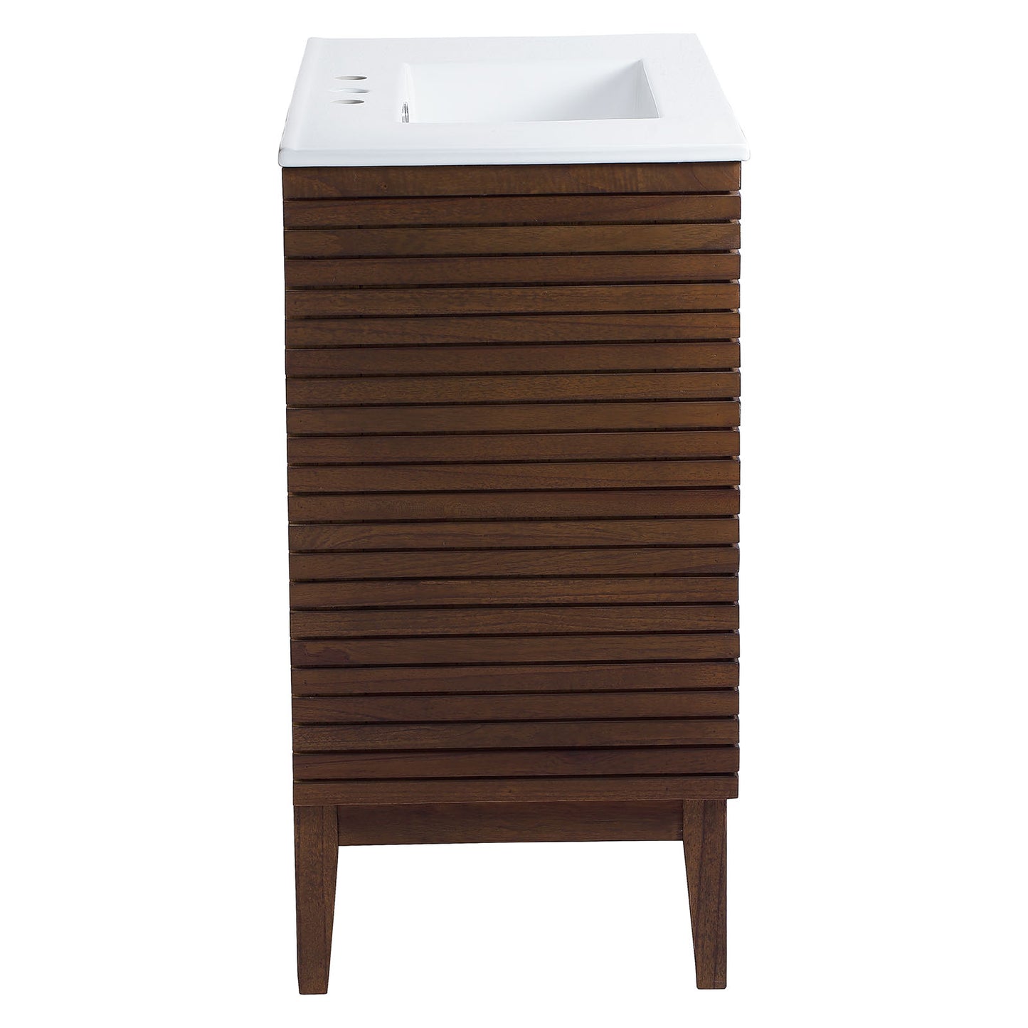 Modway EEI-5115-WAL-WHI Ledger 36" Bathroom Vanity, Walnut White