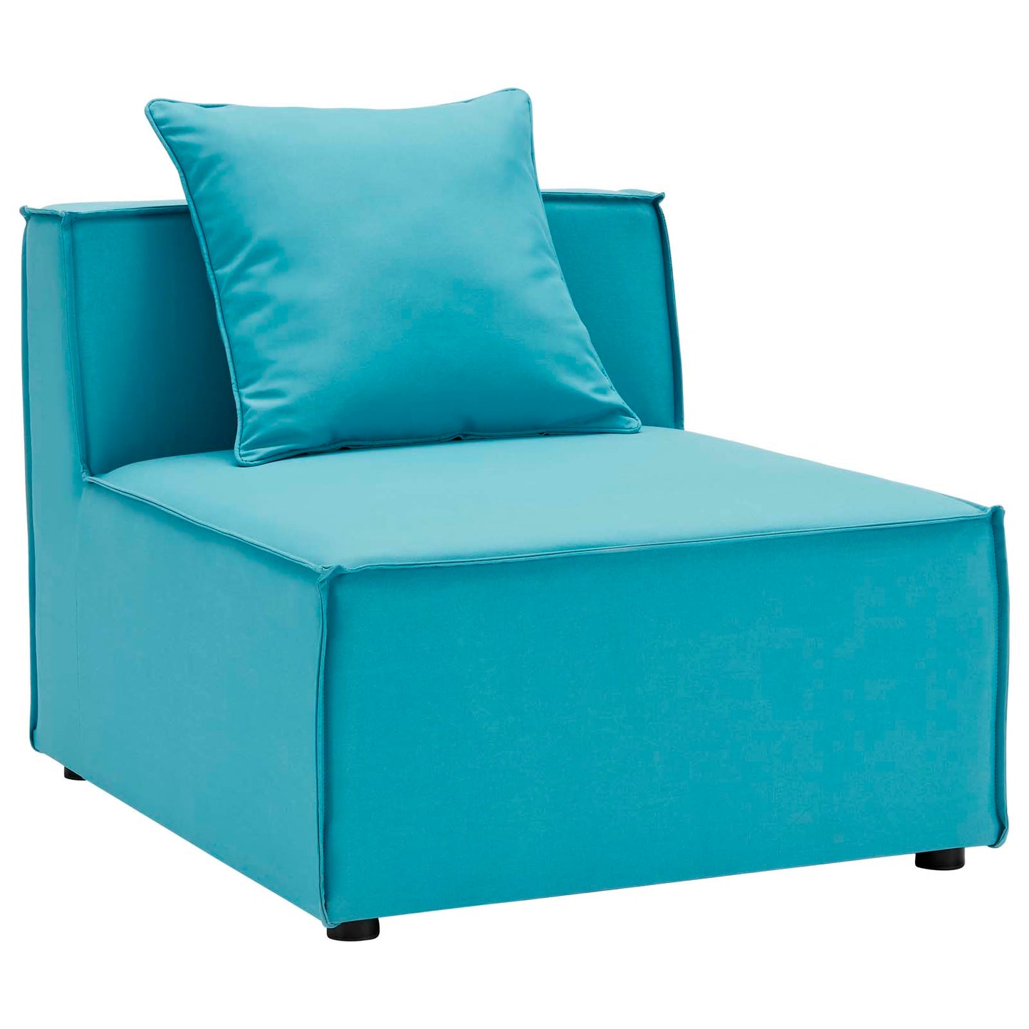 Modway EEI-4209-TUR Saybrook Patio Armless Chair in Turquoise