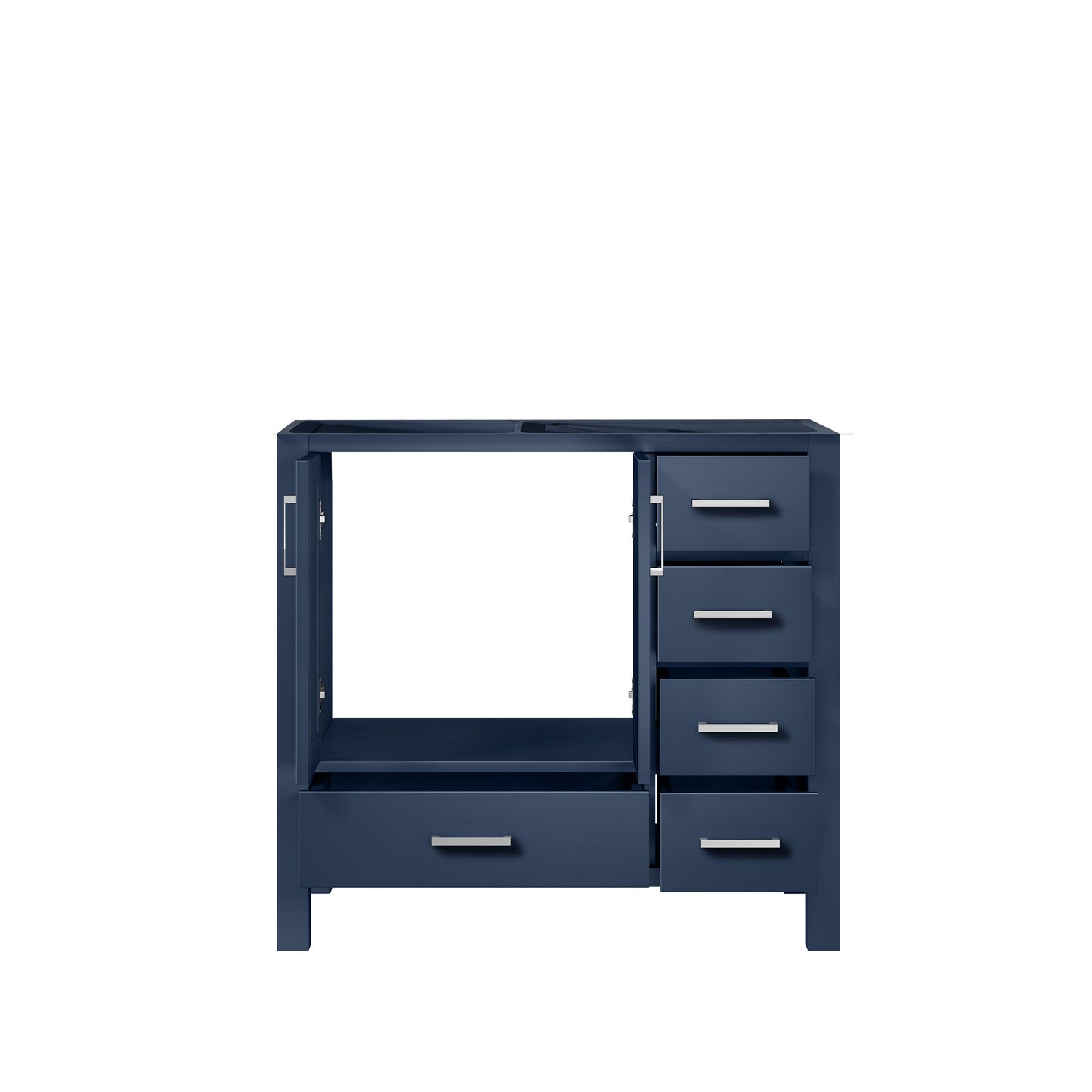 Jacques 36" Navy Blue Vanity Cabinet Only - Left Version