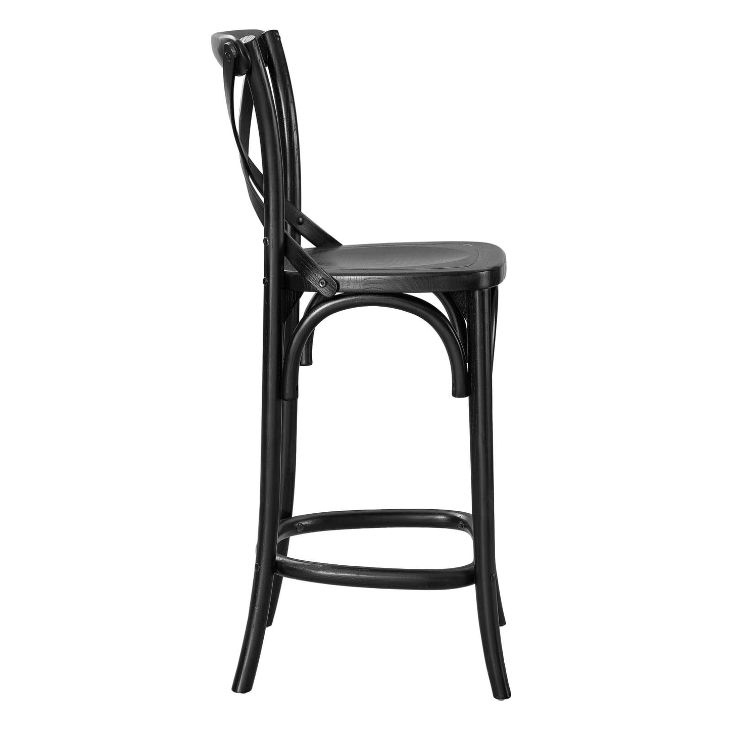 Modway Gear Counter Stool in Black