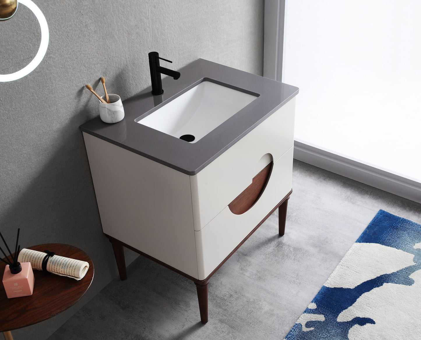 BURANO 30” BEIGE FREESTANDING MODERN BATHROOM VANITY