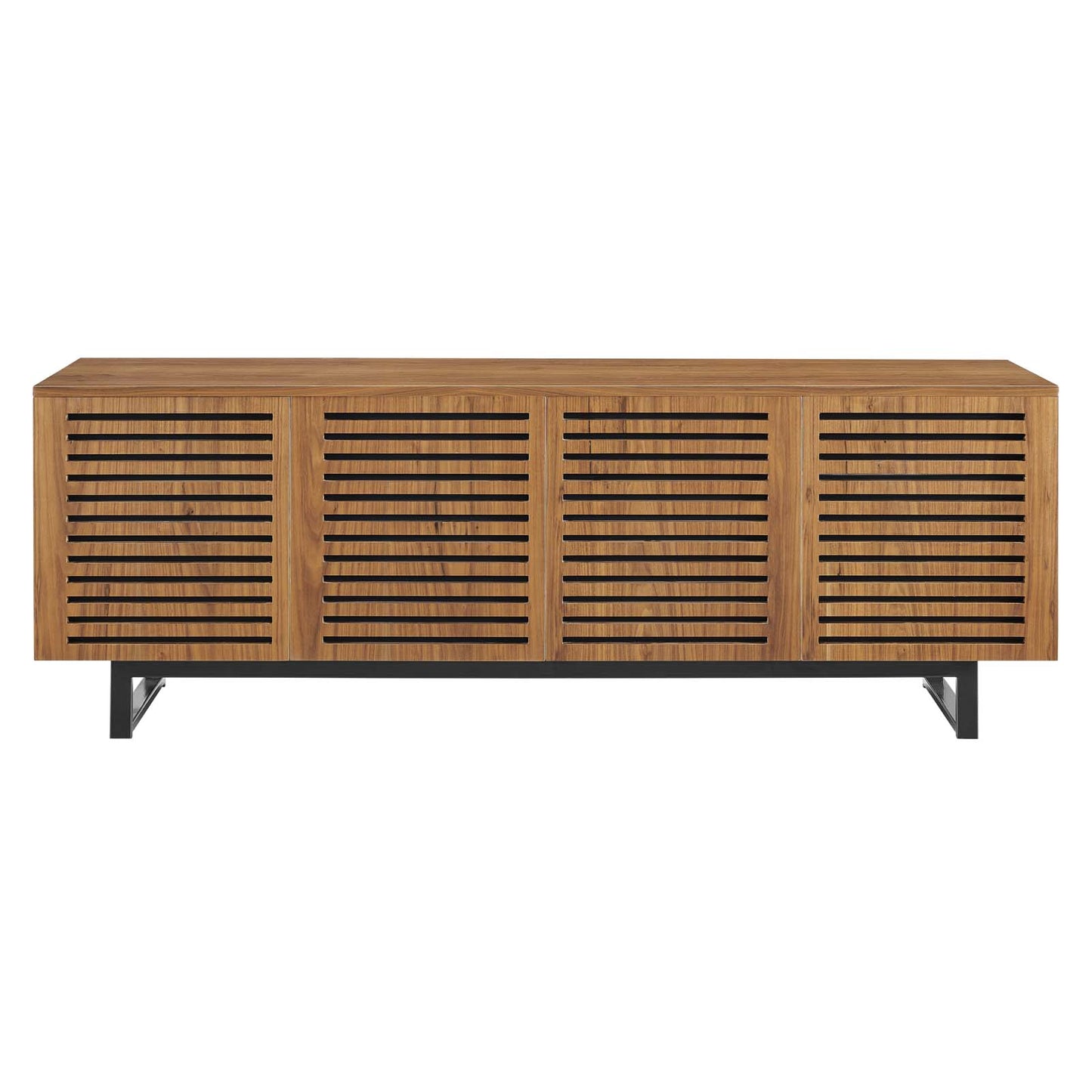 Modway Parker 73" Wood TV Stand in Walnut