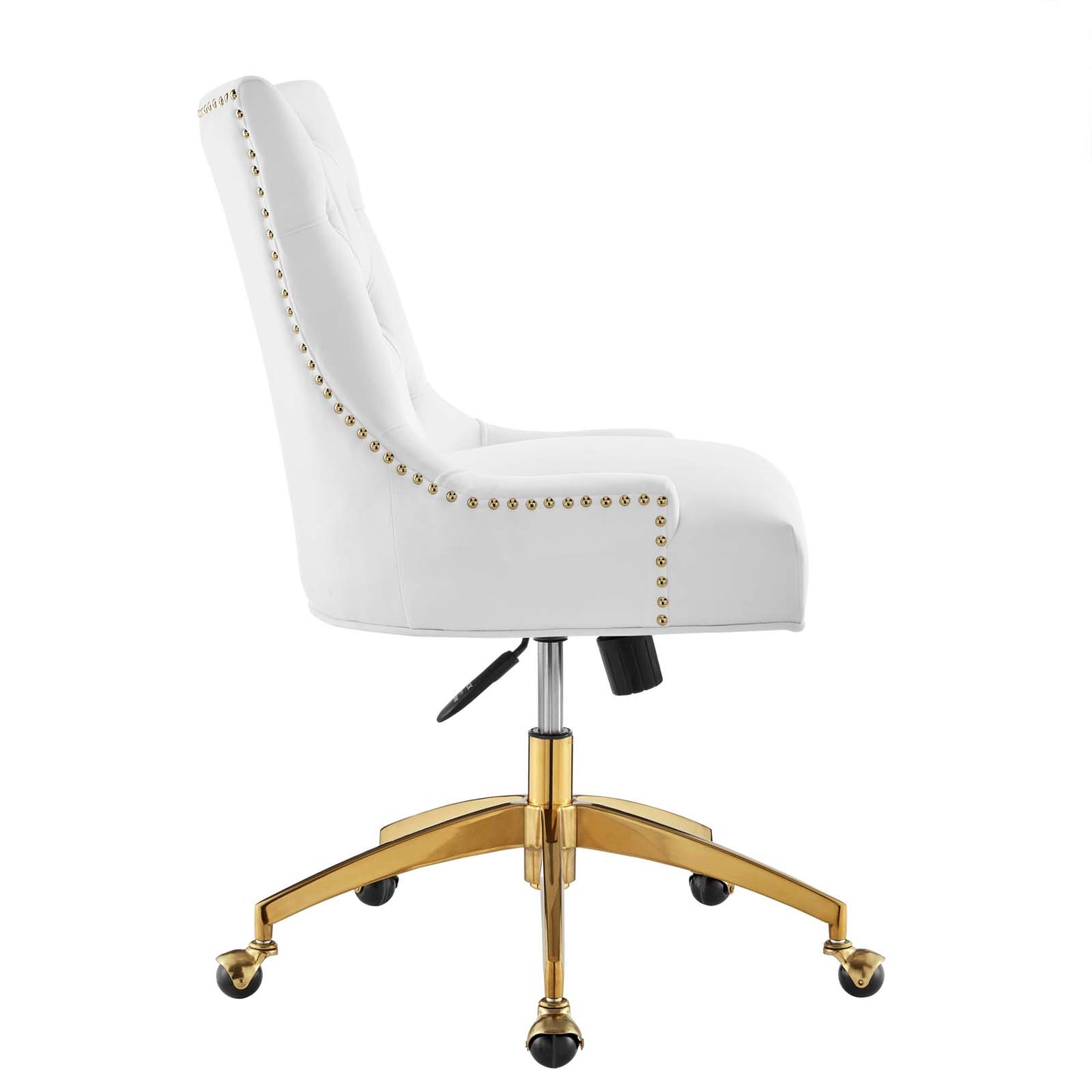 Modway Regent Tufted Performance Velvet Swivel Office Chair in Gold White