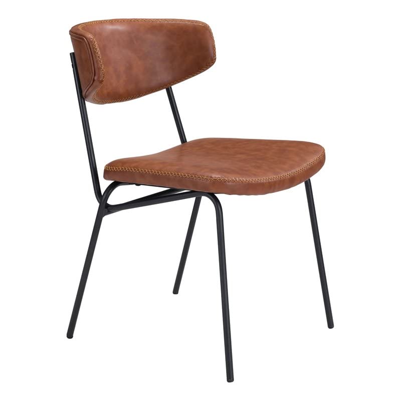 Zuo Modern Dining Chair (Set of 2) Vintage Brown Ellen