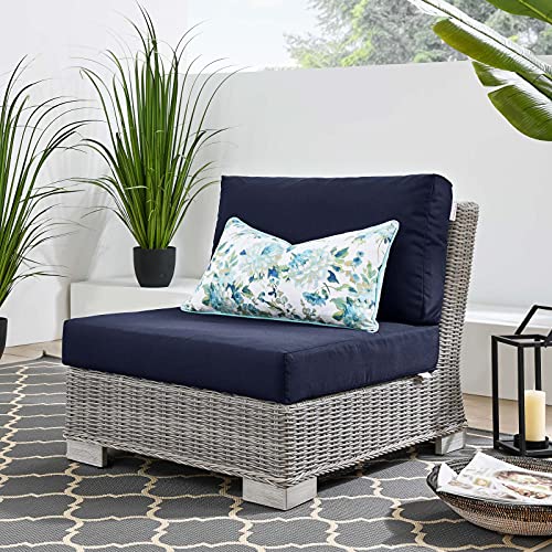 Modway EEI-4847-LGR-NAV Conway Patio Chair, Light Gray Navy