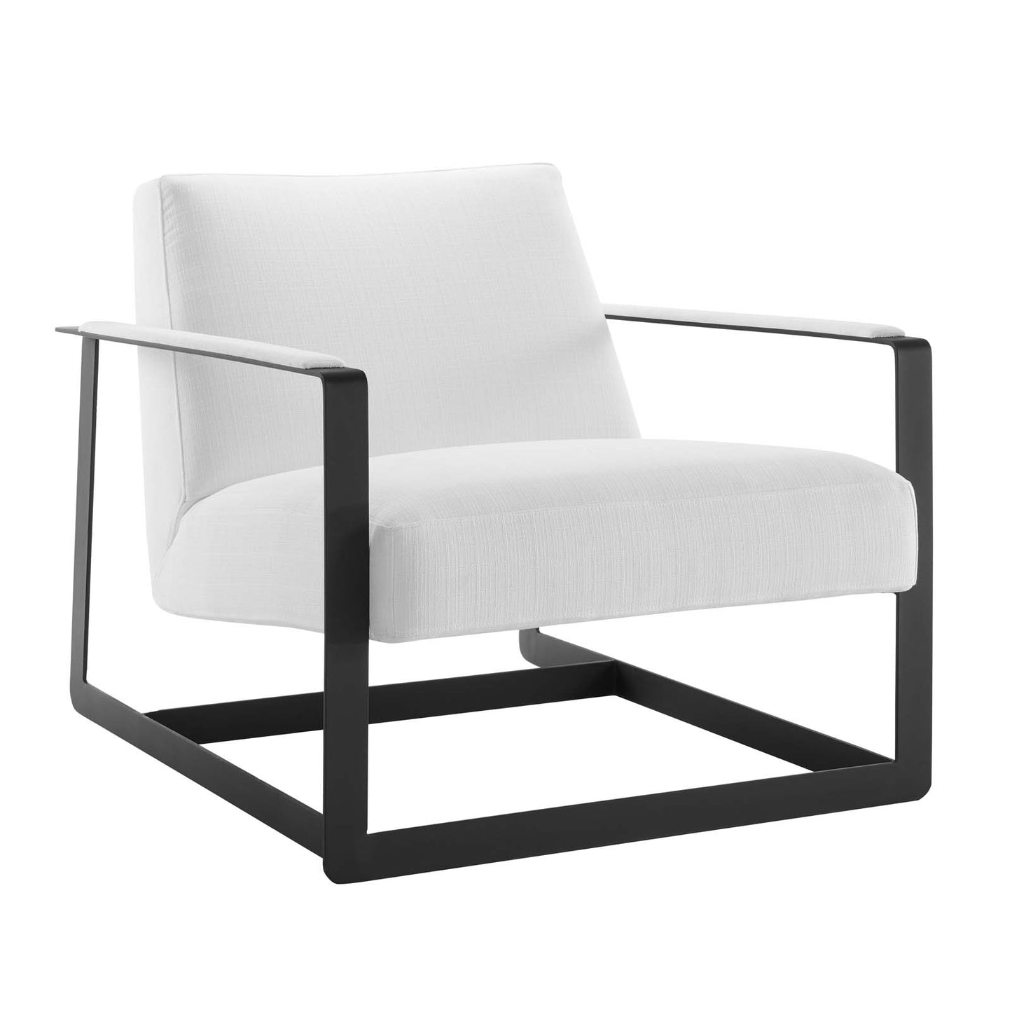 Modway Seg Upholstered Accent Chair, Black White
