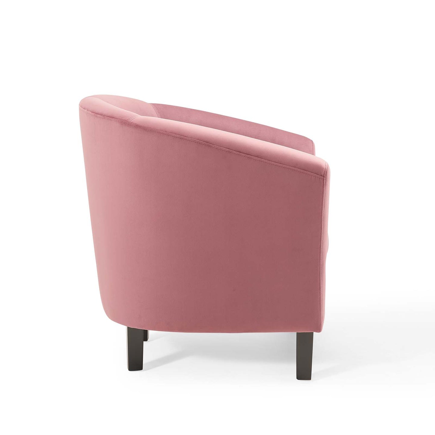 Modway Prospect Performance Velvet Upholstered Arm Chair in Dusty Rose