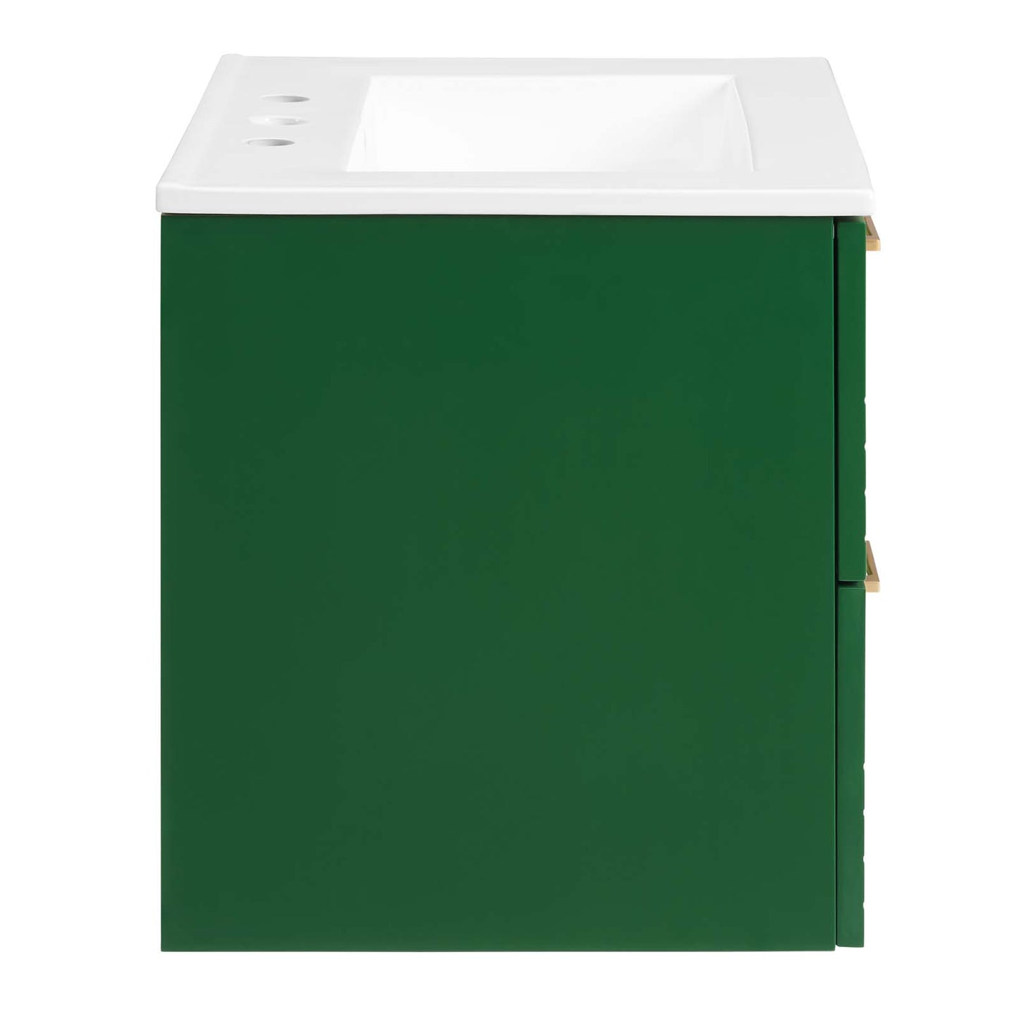 Modway Daybreak 24" Wall-Mount Bathroom Vanity in Green White