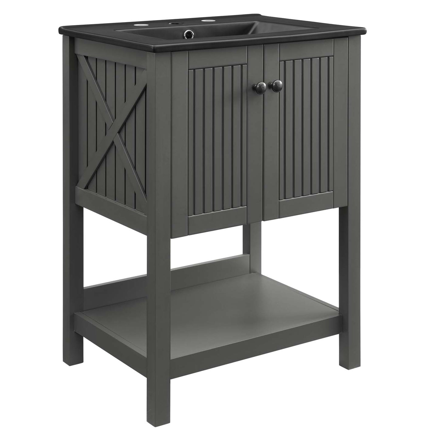 Modway Steam 24" Bathroom Vanity with Sink in Gray Black