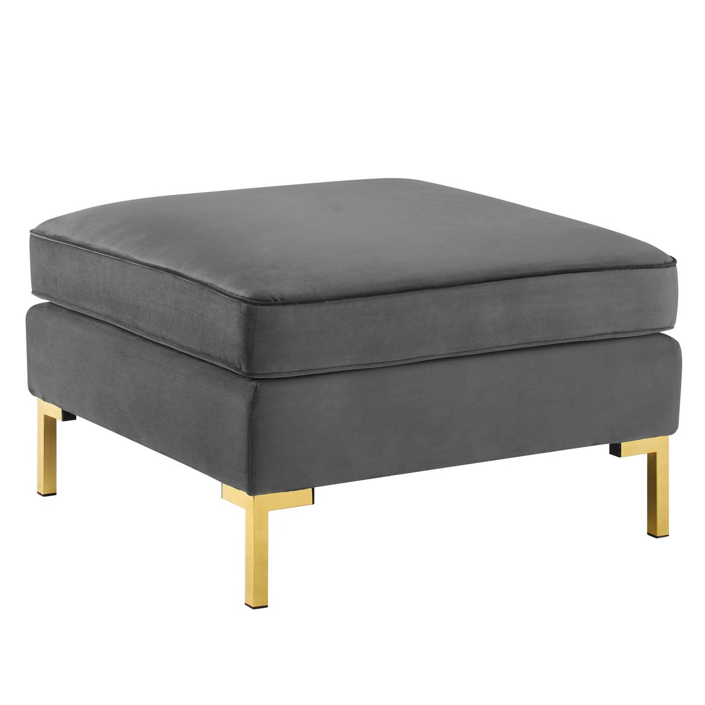 Modway Ardent Performance Velvet Ottoman, Gray