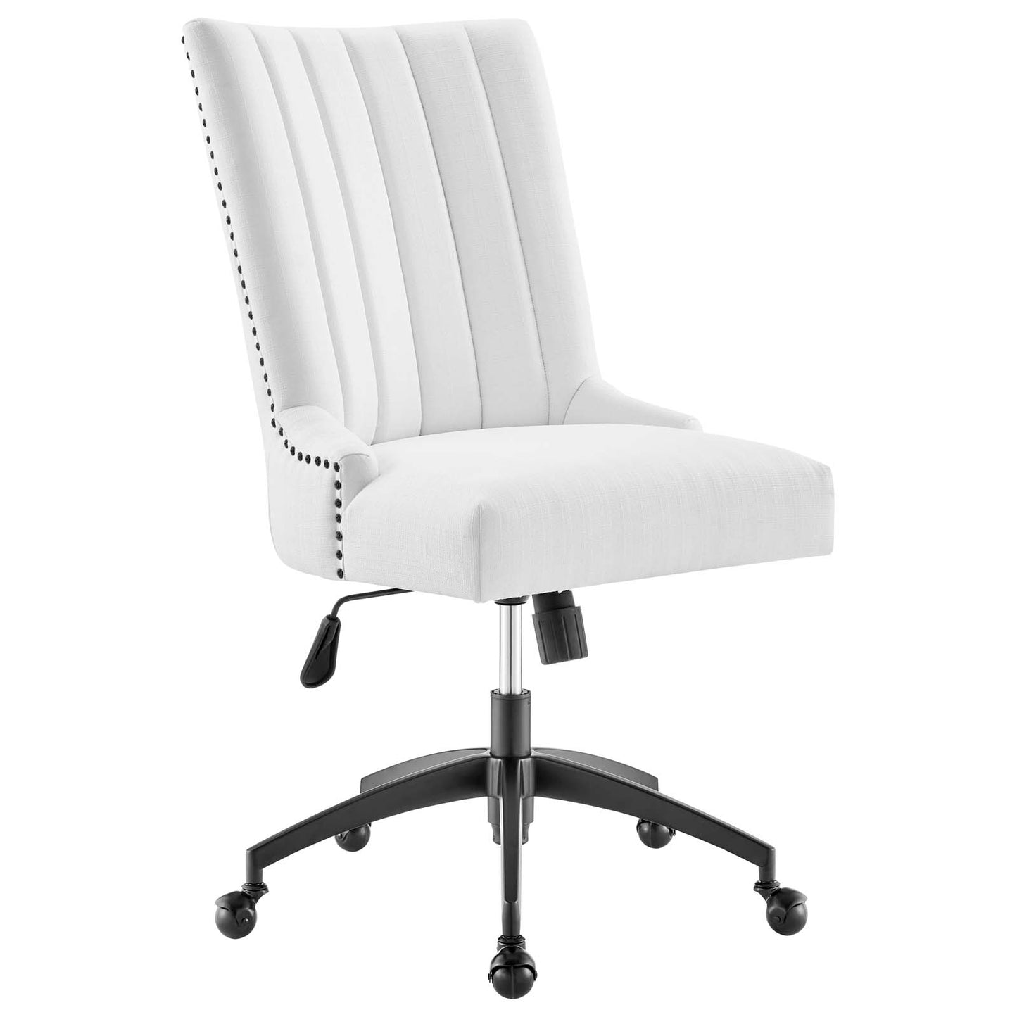 Modway Empower Channel Tufted Fabric Office Chair in Black White