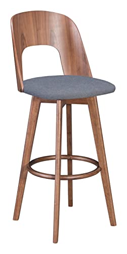 Anton Barstool (Set of 2) Walnut & Dark Gray