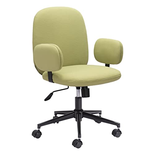 Zuo Modern - Lionel Office Chair Olive Green - Modern - Seating - Metal, Foam, Fabric - Indoor - 37.4in Height